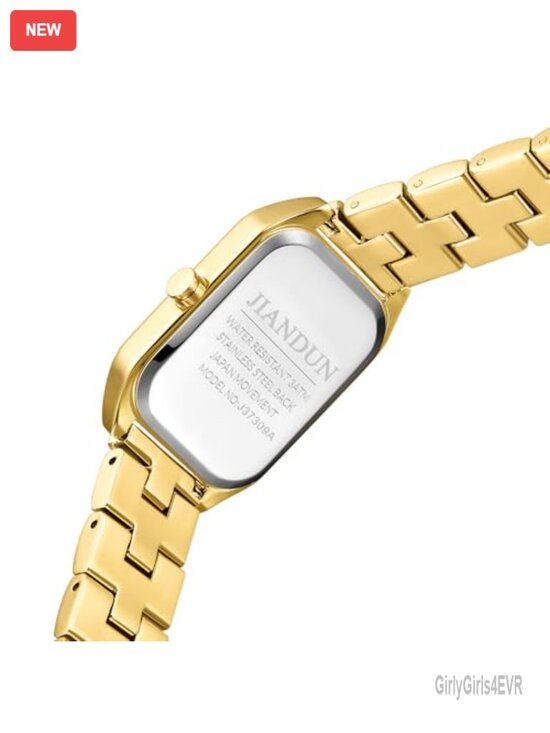 Women\'s Petite Gold Watch Waterproof Stainless Steel Band Analog Quartz Dress main image 6